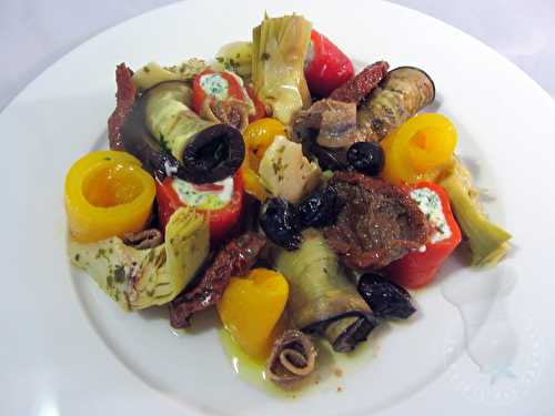 Assiette de légumes marinés