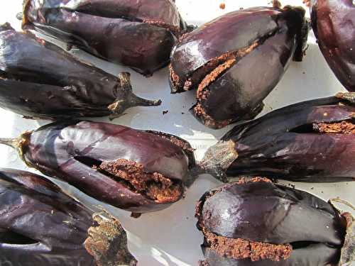 Babies aubergines farcies à l'indienne