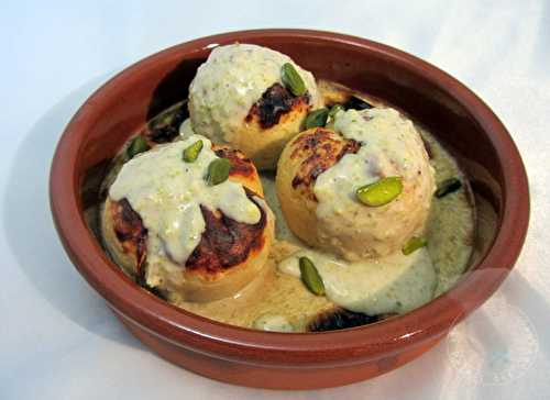 Boudin blanc, crème de pistache de JF Piège