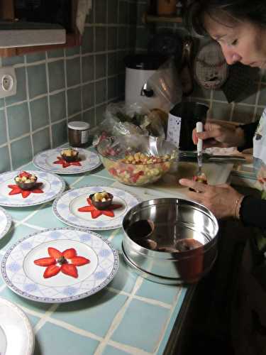 Boules de Noël chocolat fruitées