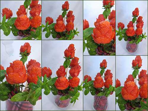 Bouquet de roses fraises