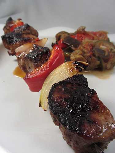 Brochettes de porc au Garam Massala