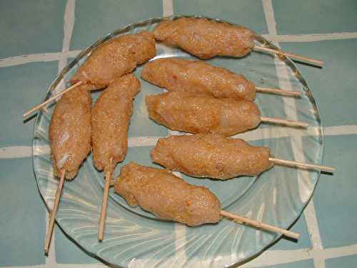 Brochettes de poulet au soja