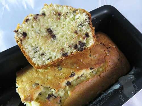 Cake aux pépites de chocolat, lait ribot et citron