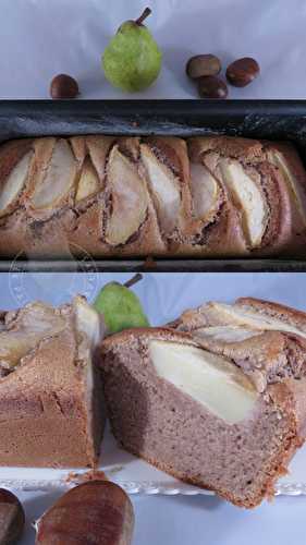 Cake aux poires et à la farine de châtaigne