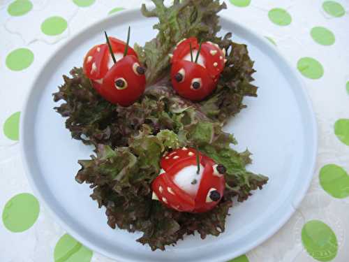 Coccinelles sur tomates