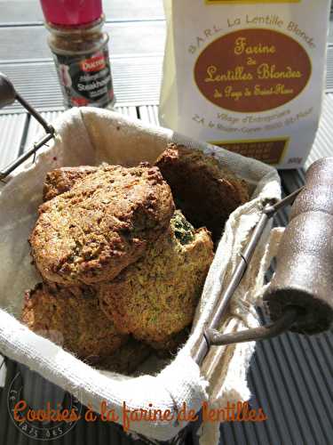 Cookies à la farine de lentilles et courgette