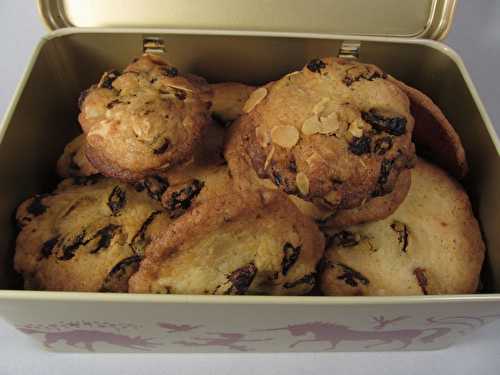 Cookies au chocolat blanc, amandes et baies de Goji