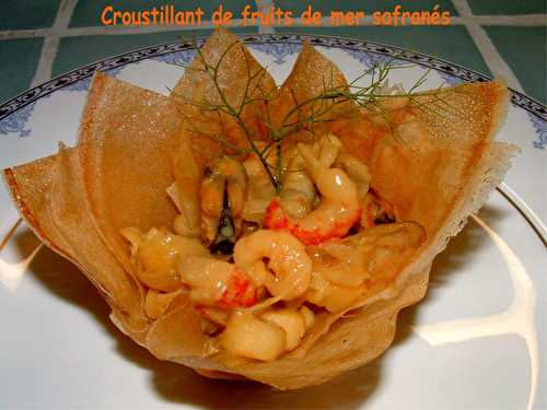 Croustillants aux fruits de mer safranés