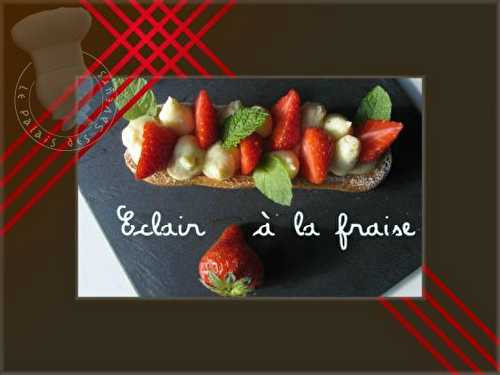 Eclairs aux fraises de Christophe Adam