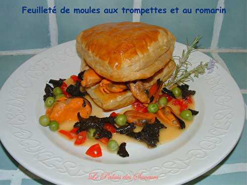 Feuilleté de moules aux trompettes et romarin