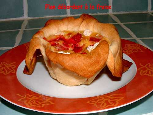 Flan débordant aux framboises