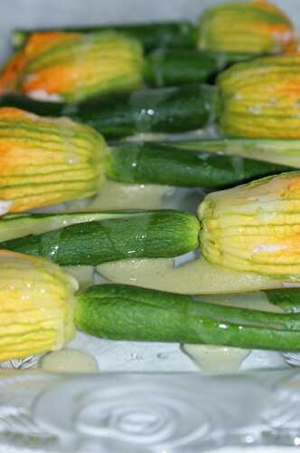 Fleurs de courgettes farcies au saumon