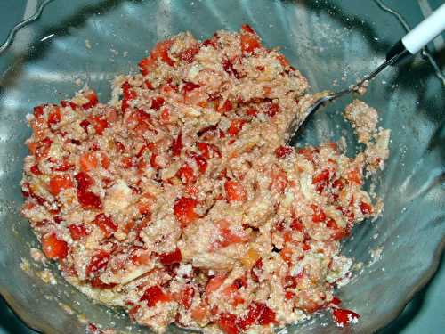 Fraises et chocolat blanc en verrine