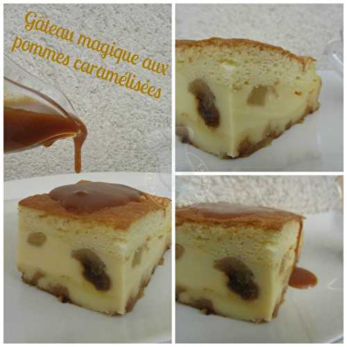 Gâteau magique aux pommes caramélisées