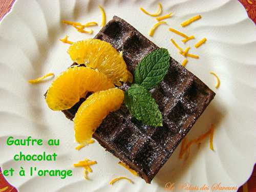 Gaufre au chocolat et à l'orange