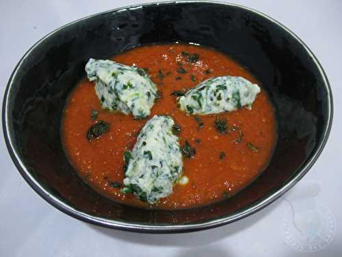 Gnudi épinards ricotta