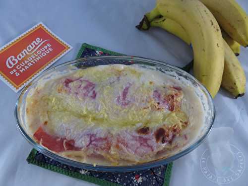 Gratin de banane au jambon