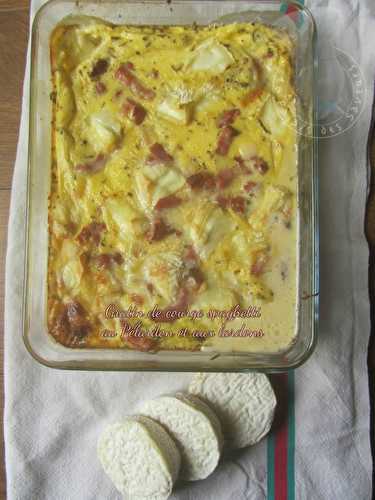 Gratin de courge spaghetti au Pélardon et aux lardons