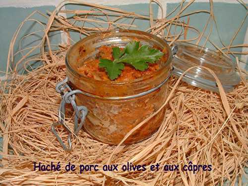 Haché de porc aux olives et aux câpres