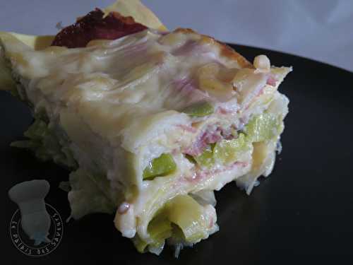 Lasagnes poireaux jambon