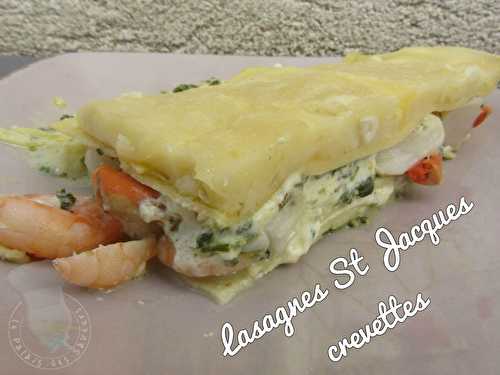 Lasagnes St Jacques, crevettes