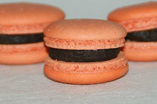 Macarons chocolat orange, pour Halloween