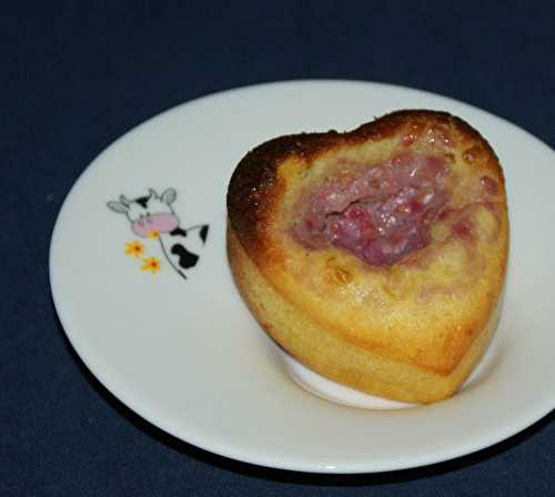 Mi-cuits au chocolat blanc aux coeurs fondants à la framboise