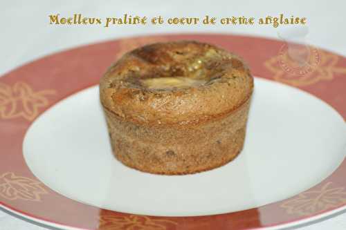 Moelleux praliné et coeur de crème anglaise