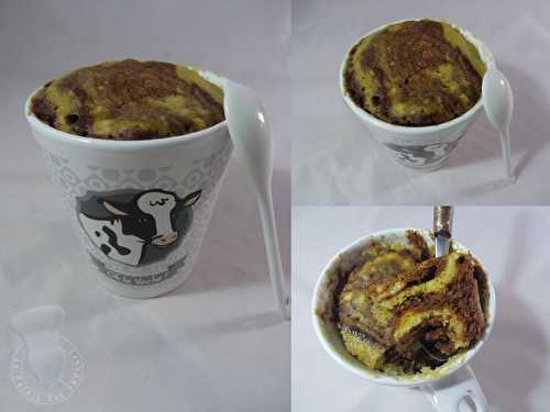Mug cake marbré au chocolat café