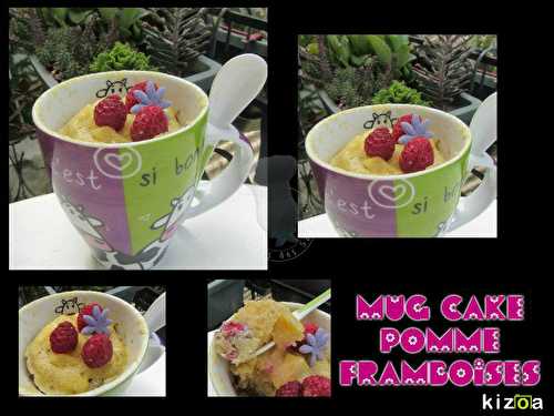 Mug cake pomme-framboises