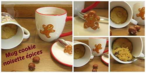 Mug cookie noisettes épices