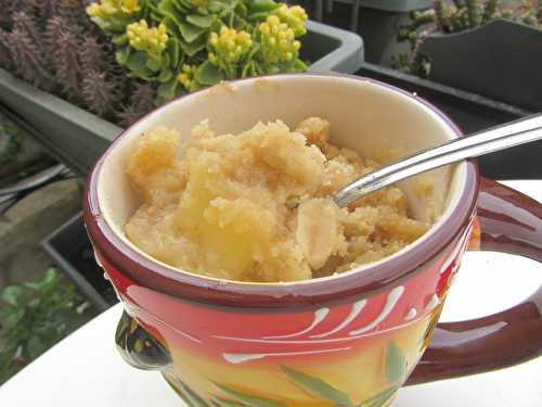 Mug crumble banane cacahuète