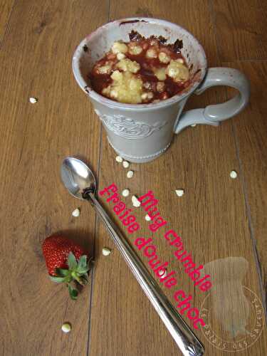 Mug crumble fraise double choc