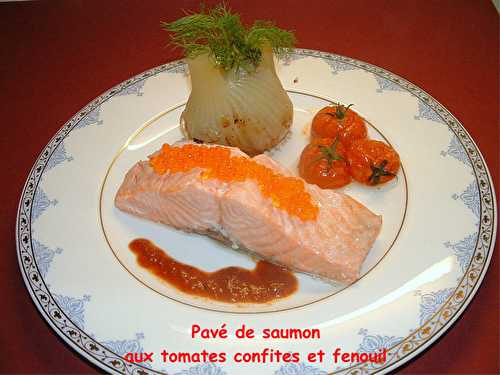 Pavé de saumon aux tomates confites