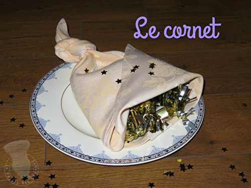 Pliage de serviettes: Le cornet