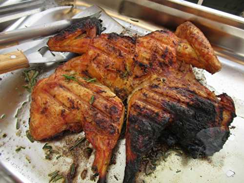 Poulet en crapaudine grillé à la muscade