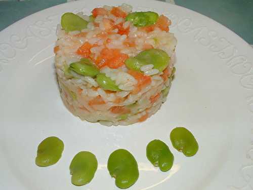 Risotto de fèves aux tomates