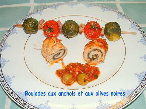Roulades aux anchois et aux olives noires