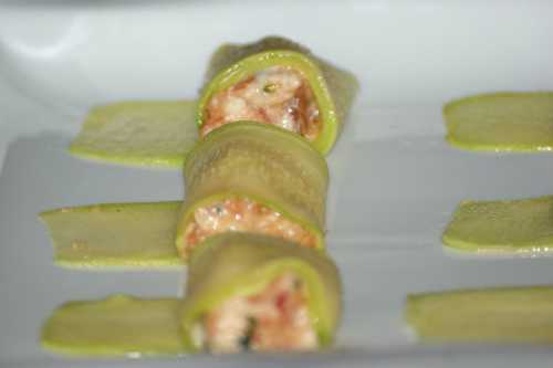 Rouleaux de courgette à la féta