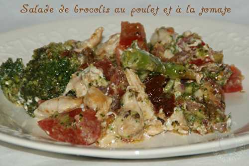 Salade de brocolis au poulet et à la tomate