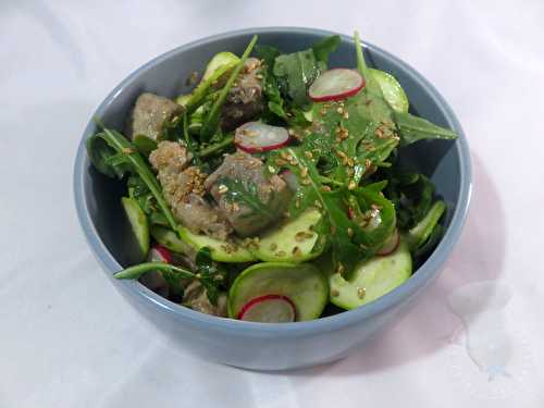 Salade de courgettes blanches et tatiki de thon