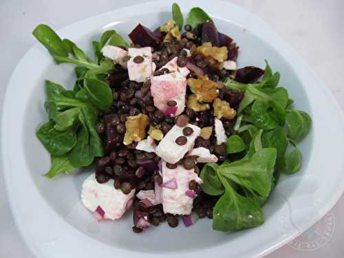 Salade de lentilles, betteraves et féta