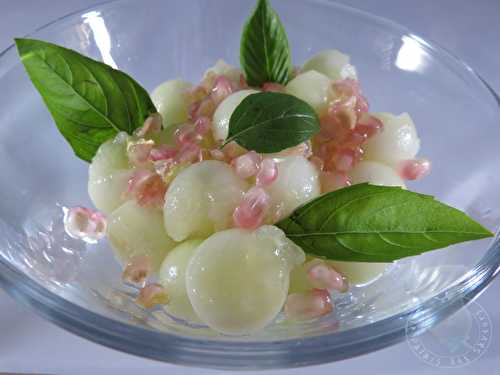 Salade de melon vert à la grenade