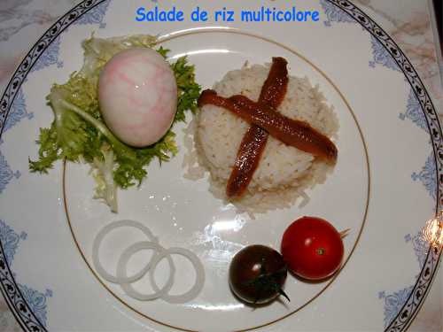 Salade de riz multicolore