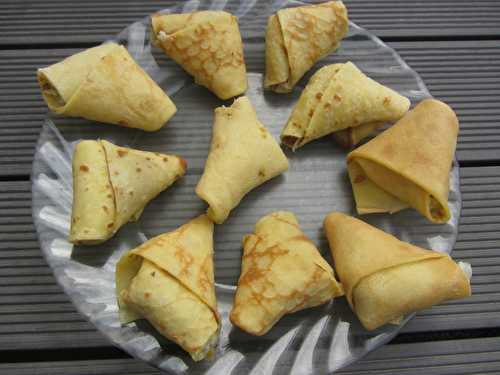 Samoussas de crêpes farcis au crabe