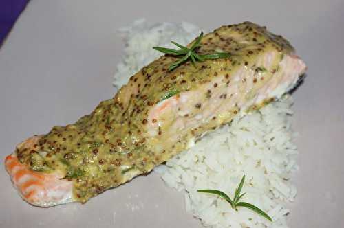 Saumon aux 2 moutardes et aux herbes de Provence