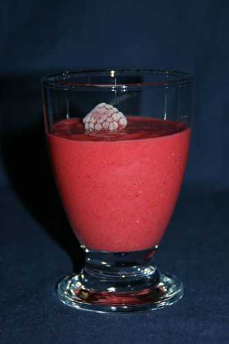 Smoothie framboises et pêches