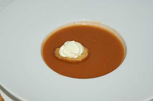 Soupe de homard, espuma de safran