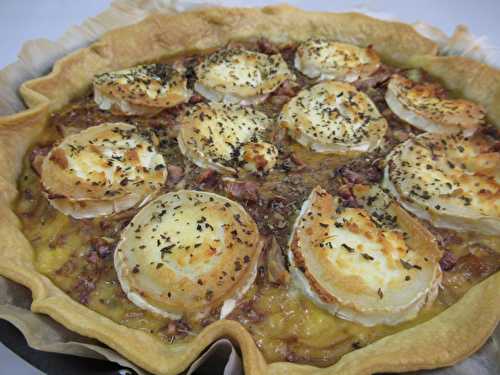 Tarte à l'oignon, au chèvre et au miel